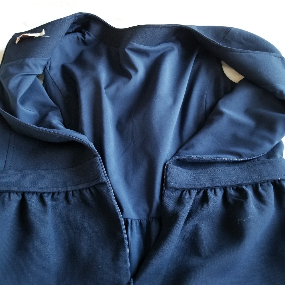 Tory Burch Navy Blue Bow Midi Dress - Picture 8 of 13